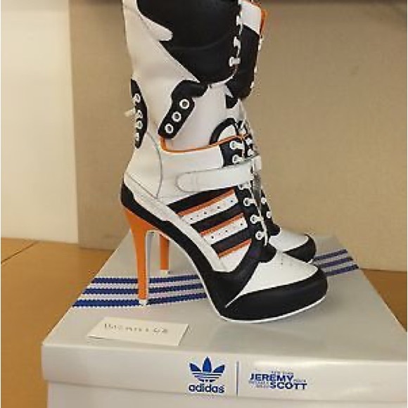 Jeremy Scott Adidas 130mm JS High Heel leather boots 2014 - Picture 4 of 4